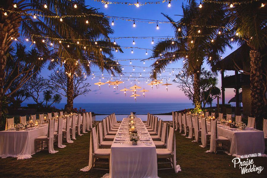 This Bali wedding venue is packing on the romance in the best way possible!