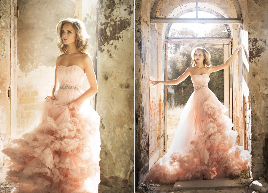 Super sweet pink gown with incredibly feminine detailing!