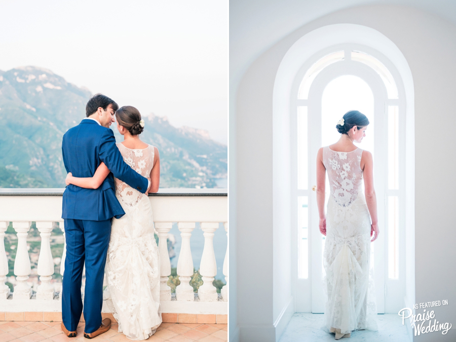 From the ethereal bridal gown to the utterly romantic atmosphere, this Italian wedding is the definition of modern elegance!