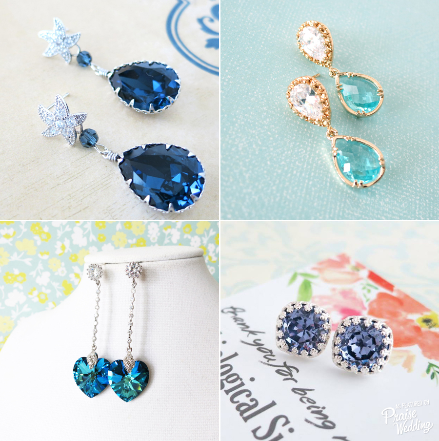 Fresh, lively, and stylish, these handmade blue earrings embrace sweet femininity with a touch of edginess!