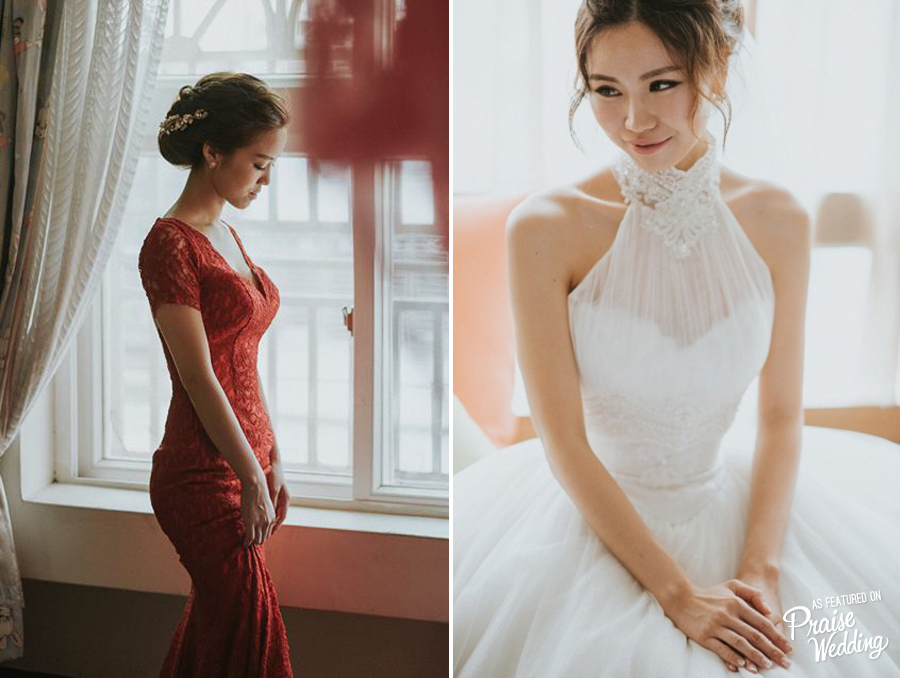 Different traditions, equally beautiful! Classic bridal portraits illustrating elegance in the most raw form.
