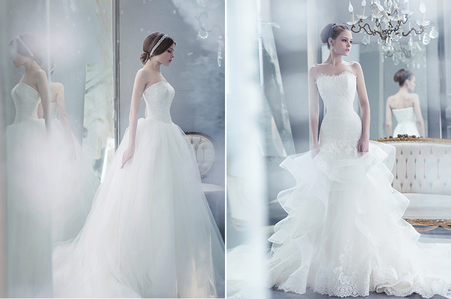 Left or right? La Poeme's bridal collection shows dreamy sophistication at its best! 