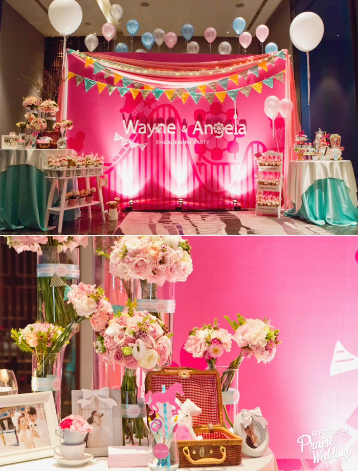 Fun and sweet pink playland themed wedding decor to dream of all day!