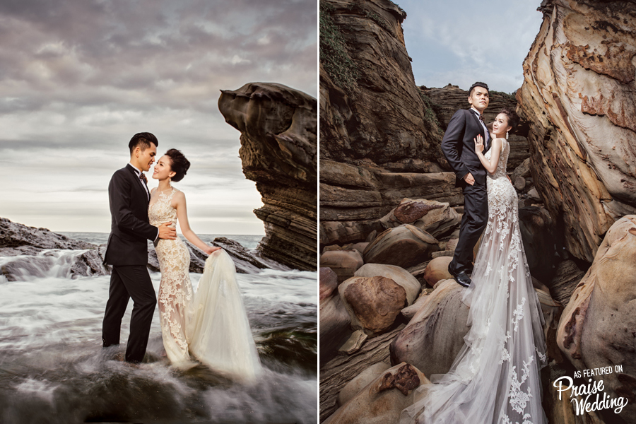 This gorgeous bridal look along with the adventurous scene have officially stolen our hearts!