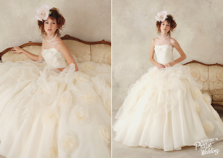 We'll be dreaming of this breathtaking princess gown from Toi Couture for days!