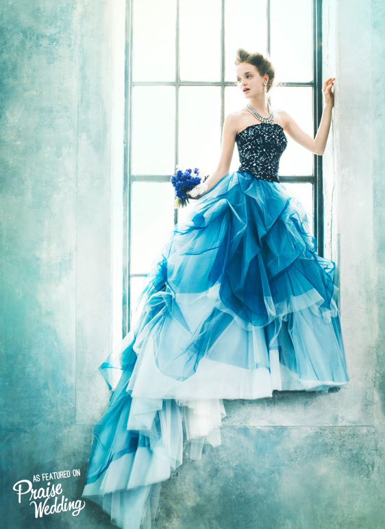 Fawning over this blue gradient gown from Novarese! Bold and stylish with a touch of magic!