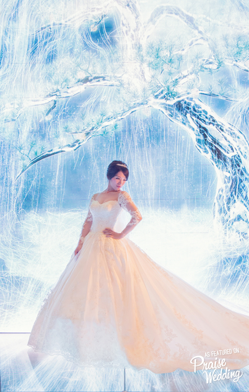 Magical frozen-inspired bridal portrait! 