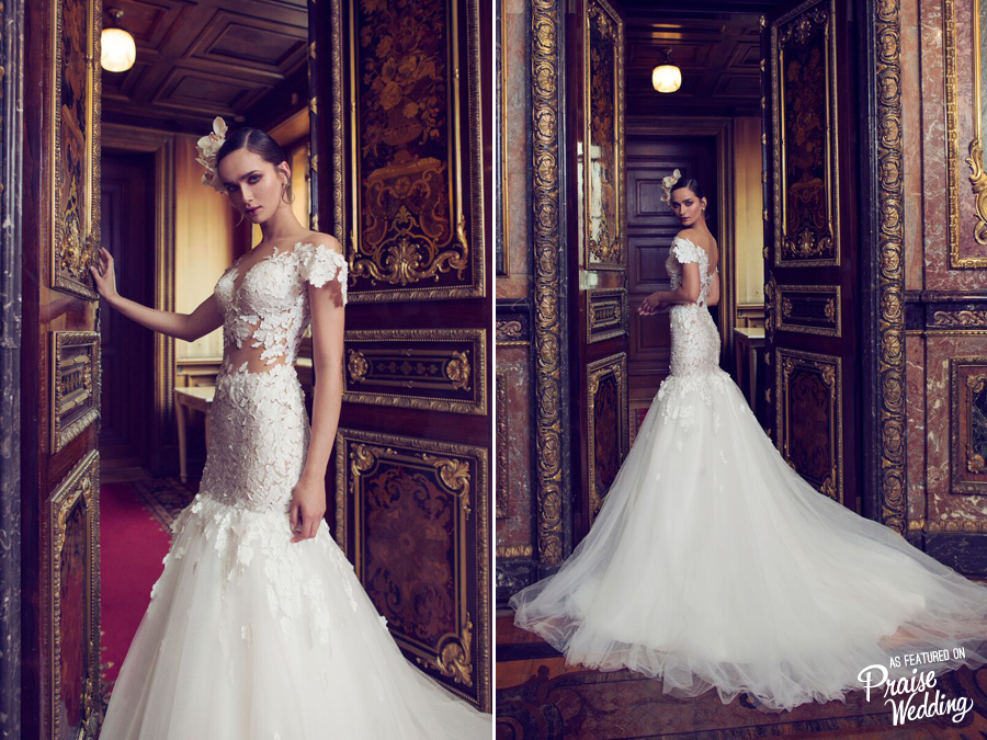 In love with this gorgeous gown from Nurit Hen's White Heart collection!