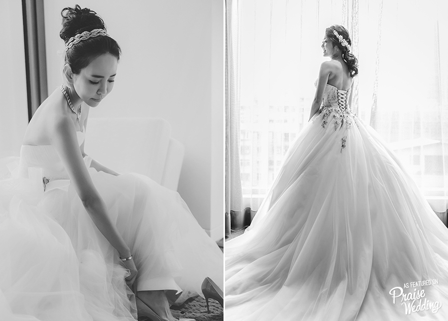 Elegance never goes out of fashion, these classic bridal portraits in black and white are absolutely gorgeous!