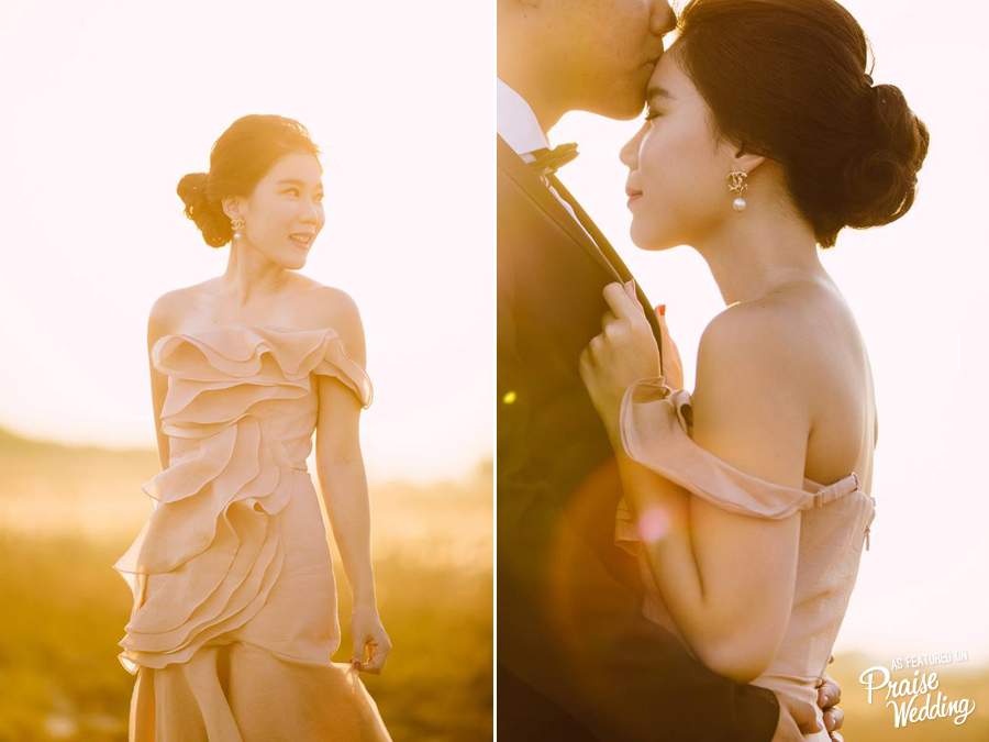 Fawning over this romantic moment! And this Bride is a stunning vision in her pink gown!