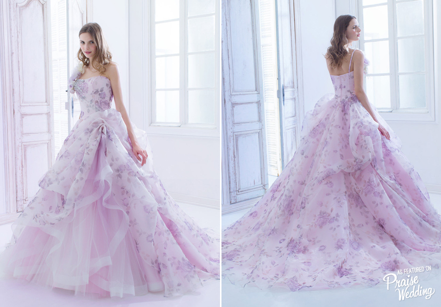 Downright droolworthy lavender Alessa floral dress! This bridal collection unfolds like a dream!