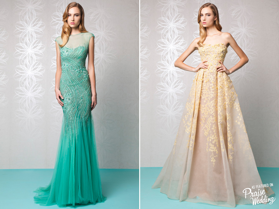 Turquoise or yellow? In love with Tony Ward's spring colors! 
