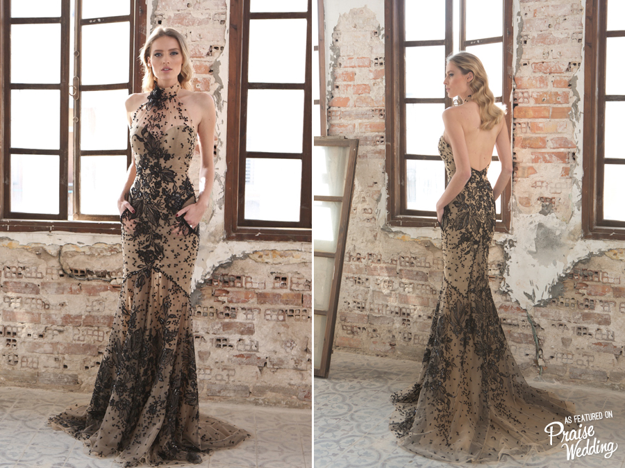 Glamorous sheath dripping with beautiful details, Galia Lahav never ceases to amaze us!