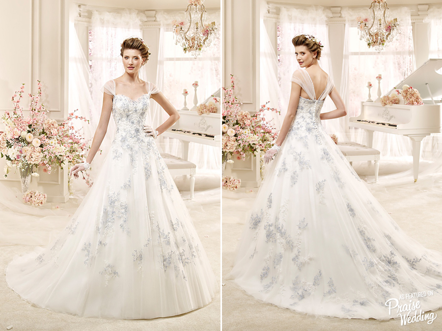We're graced with gorgeousness thanks to this classic floral gown from Nicole Spose!
