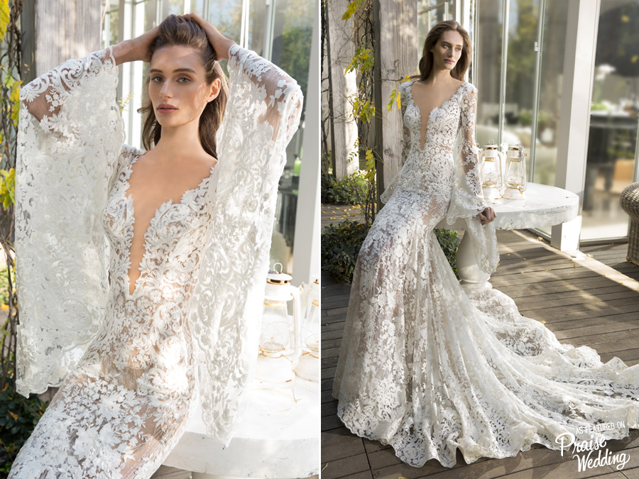 Too. Much. Gorgeousness. Help! Head over heels in love with this gorgeous vintage-inspired laced gown from Emanuel Brides' latest 2016 collection! 