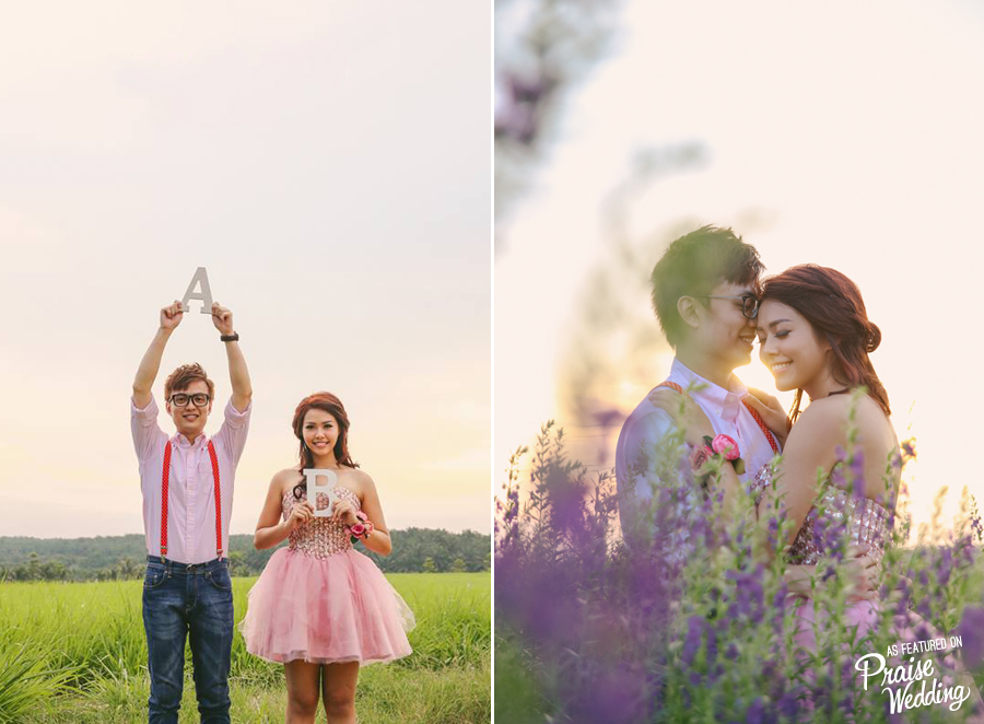 A pink-done-right wedding shot, we live for sweet portraits like these! 