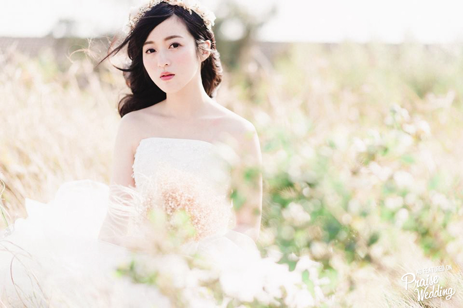 Organic, ethereal beauty - simple, yet glowing bridal portrait!