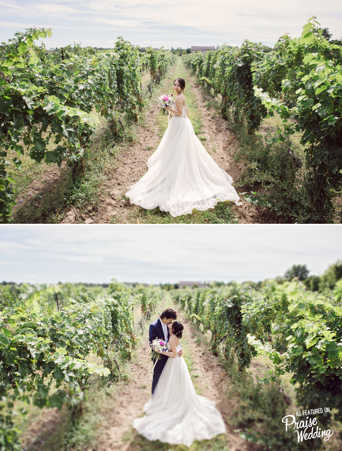 This beautiful vineyard wedding is like a dream!