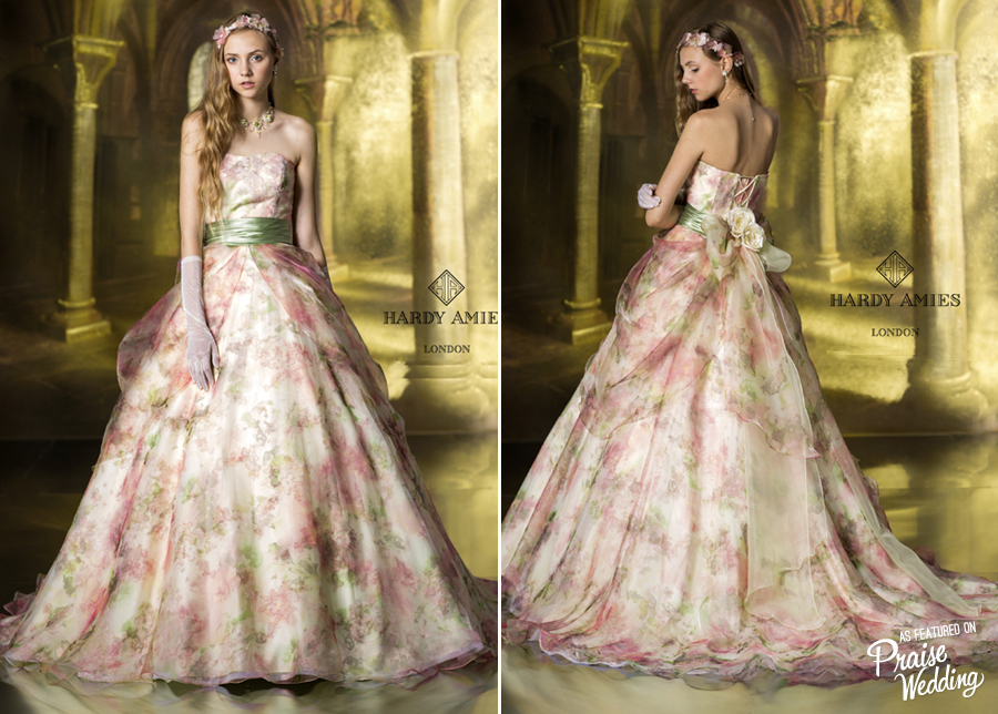 Fawning over this utterly romantic floral gown from Hardy Amies London!