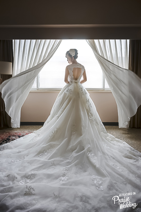 Pure romance with a hint of whimsical charm, exceptionally beautiful bridal portrait.