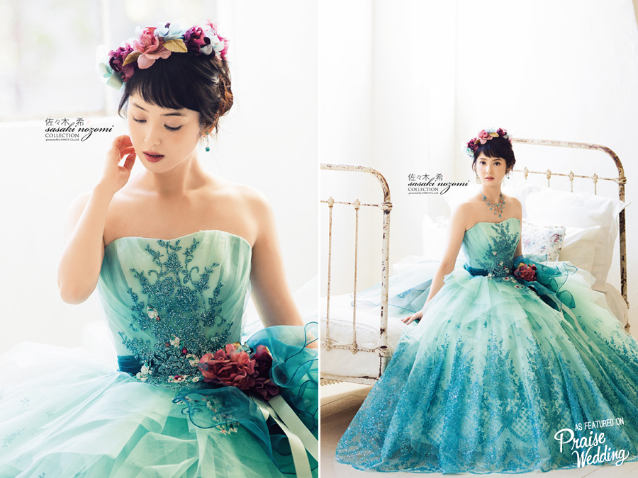 A fun little reception dress from Sasaki Nazomi to dream of all day!