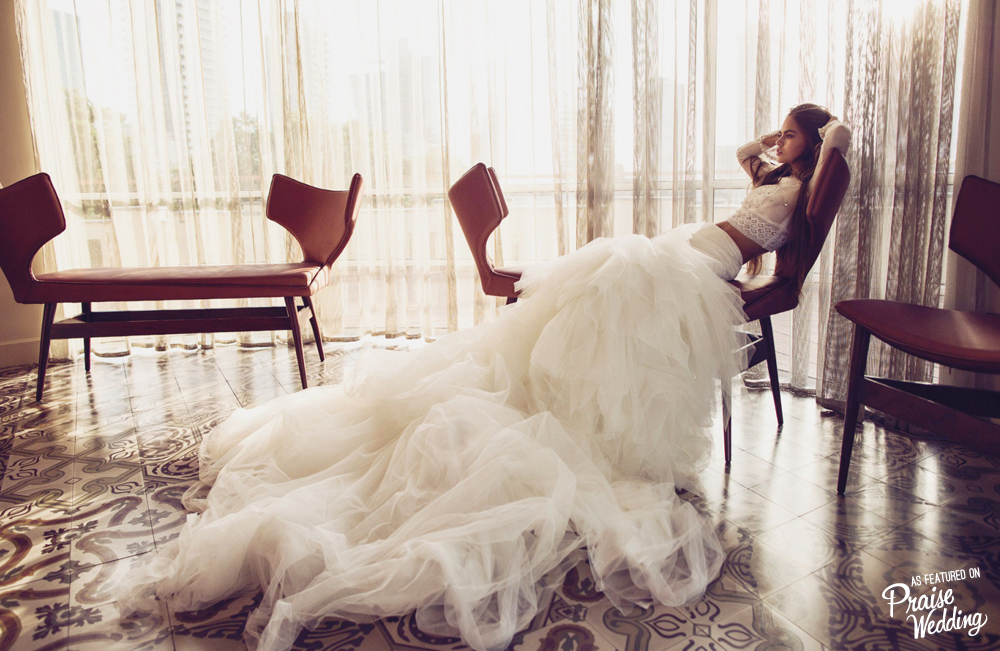 Comfortable and stylish! Wedding dress trend for 2016 is all about options! This bridal separate is oh so dreamy!