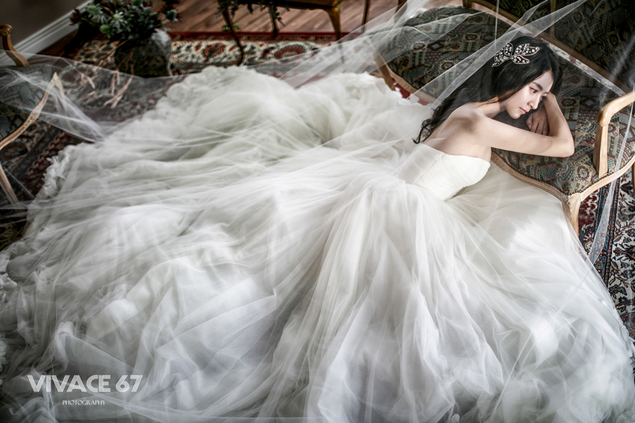Exceptionally beautiful bridal portrait with princess vibe!