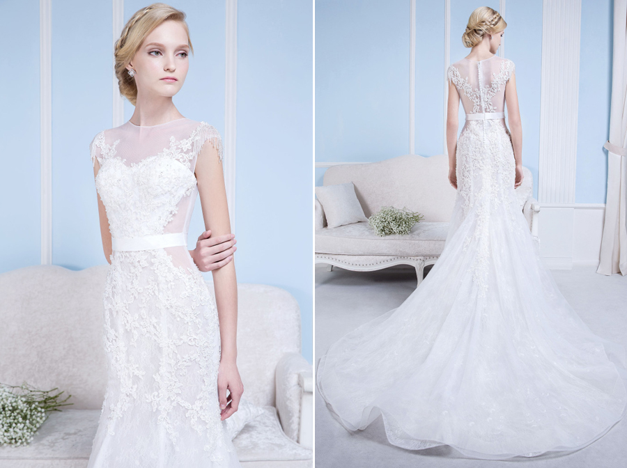Stylish and elegant, this gown from Rico A Mona Bridal is downright droolworthy!