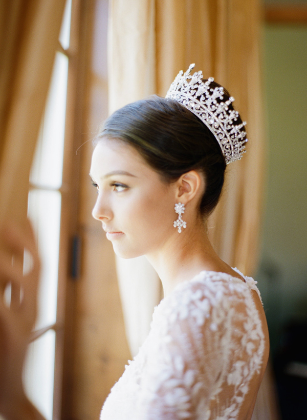 Exquisite handmade bridal tiara by Eden Luxe, perfect for the princess bride!