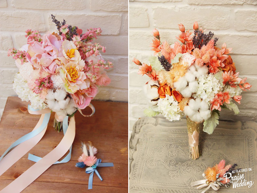Peachy pink is our new favorite! These bouquets make our hearts dance with joy!