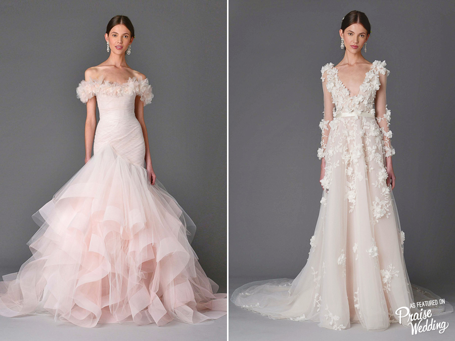 Left or Right? Marchesa 2017 collection featuring blooming 3D flowers is making us swoon! 