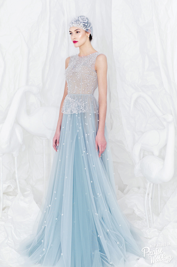 This pearl-inspired gown from Cristina Savulescu is shouting romance and style in the best way possible!