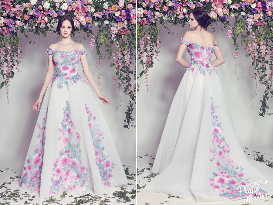 Fawning over this incredibly romantic floral-inspired gown from Little Black Dress!