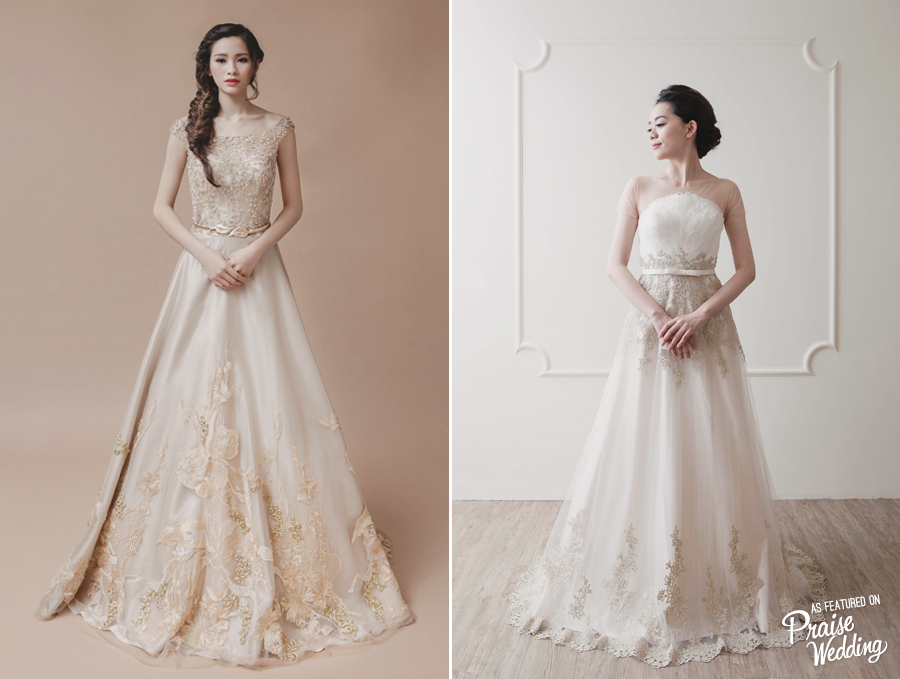 Splendidly elegant with a regal touch, these Mon Chaton gowns are so unique!