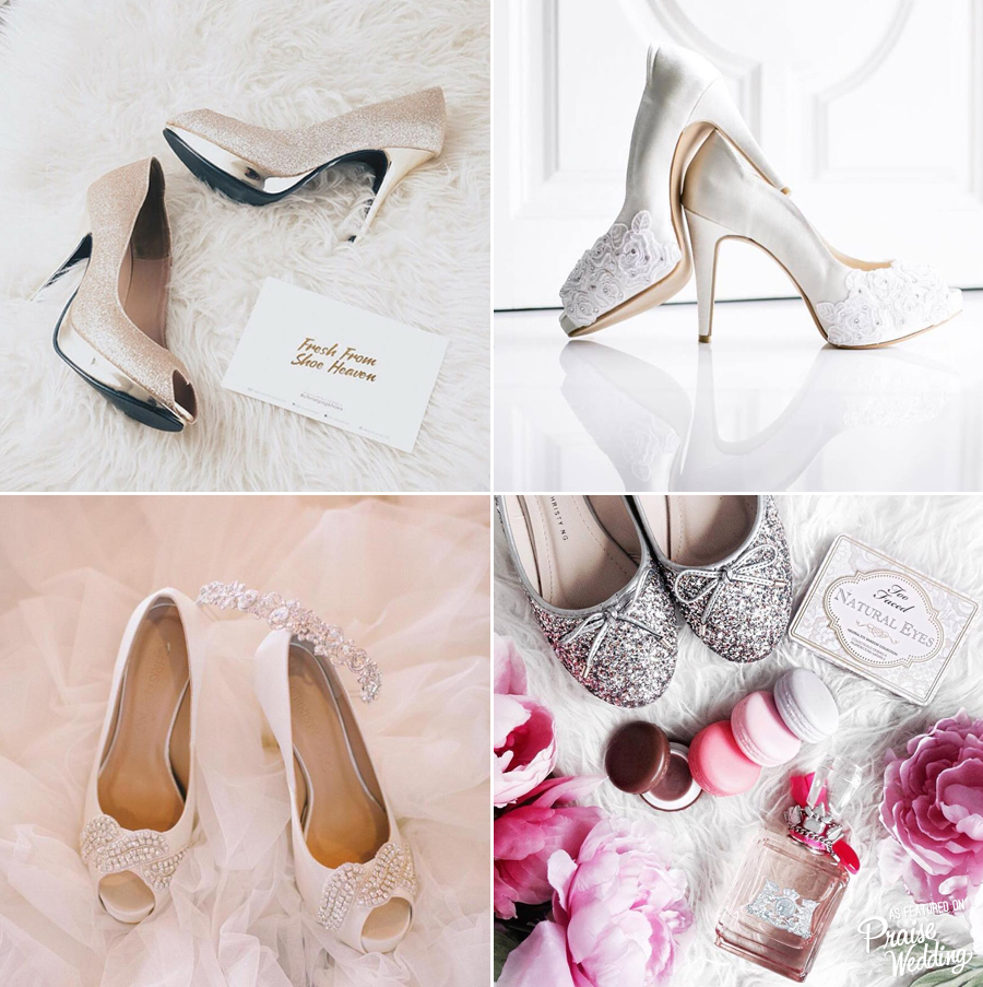 Pick your favorite! In love with these classic elegant bridal shoes from Christy Ng!