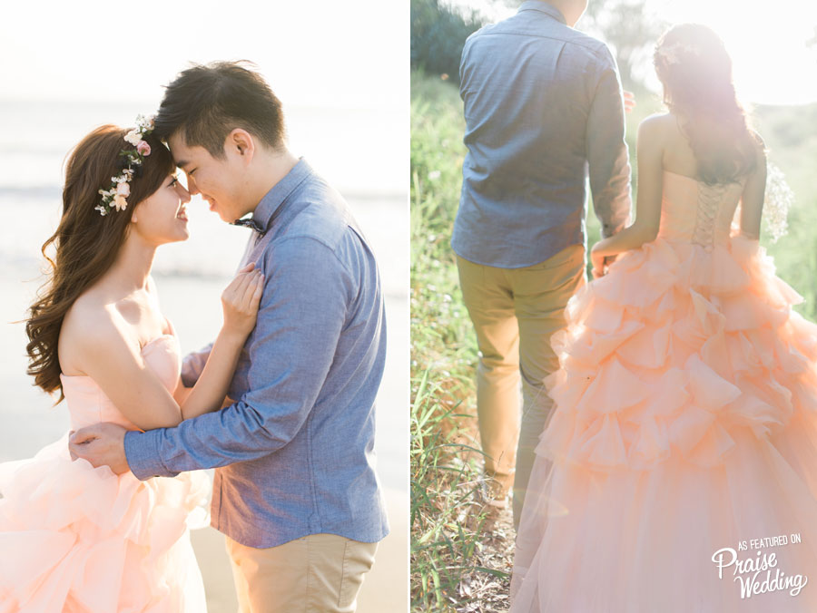 This engagement session is the definition of sweet romance!