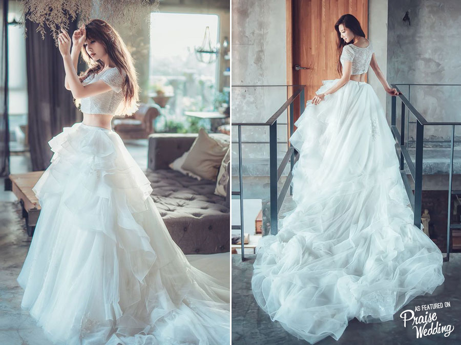 This dress from Diosa Bridal is proof that a 2-piece gown can be incredibly breathtaking!