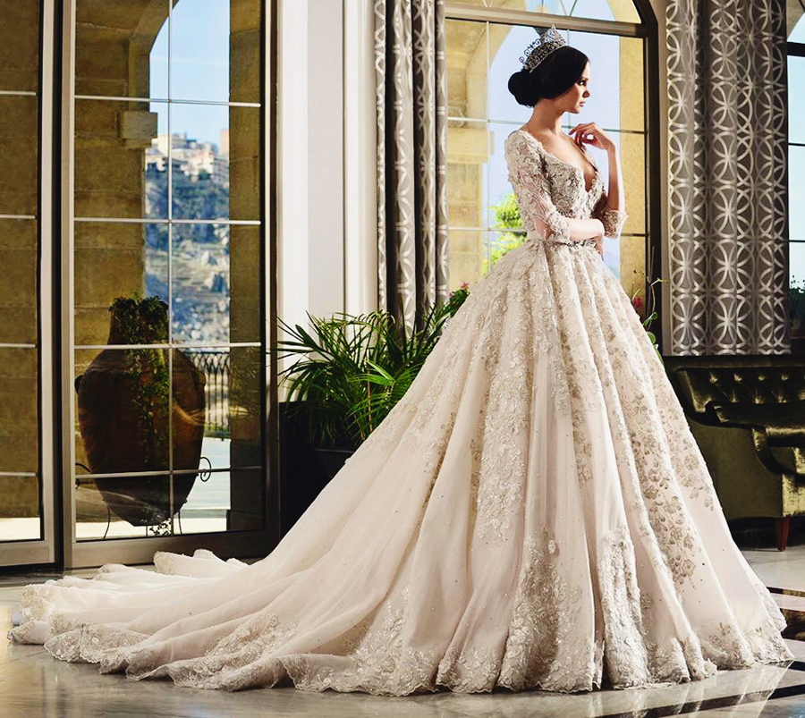 Rami Salamoun is all about magnificent silhouettes and equally stunning detailing, and this gown shows it all!