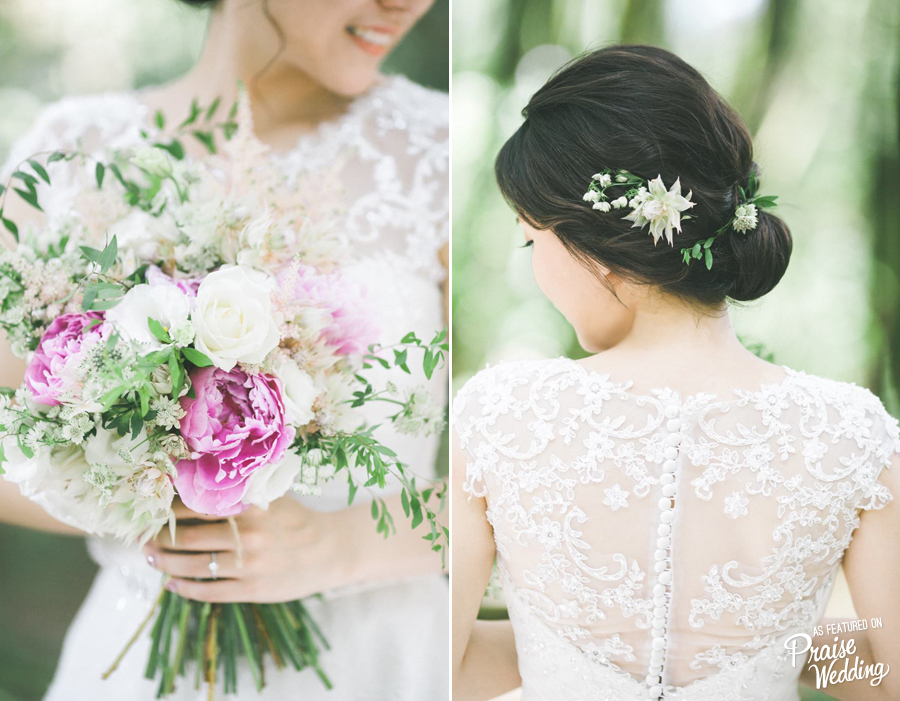 In love with every beautiful detail of this garden-inspired wedding captured flawlessly with love!