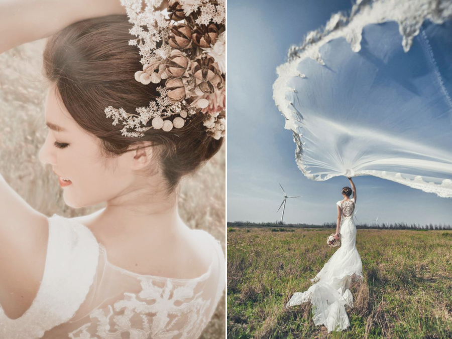 Love everything from her flawless makeup + hair to stylish dress + veil! This Bride is a stunning vision! 