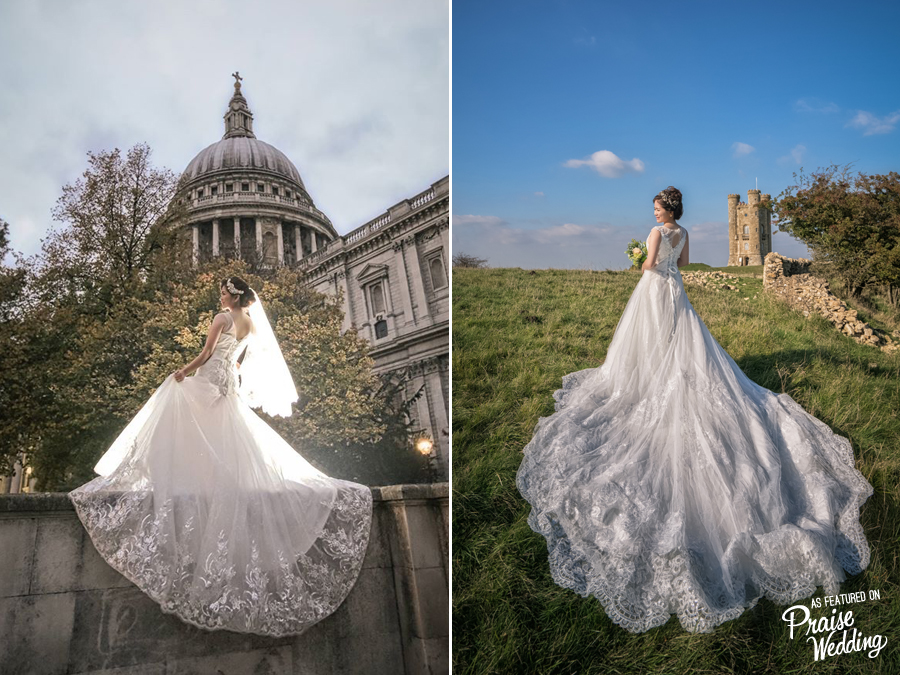 With a simple yet glowing bridal look, this London bridal portrait is like a dream come true!