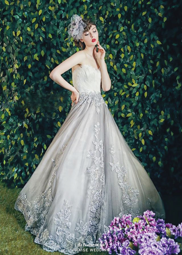 Contemporary and feminine, yet detailed and unique, this Mon Chaton gown has captivated us all!