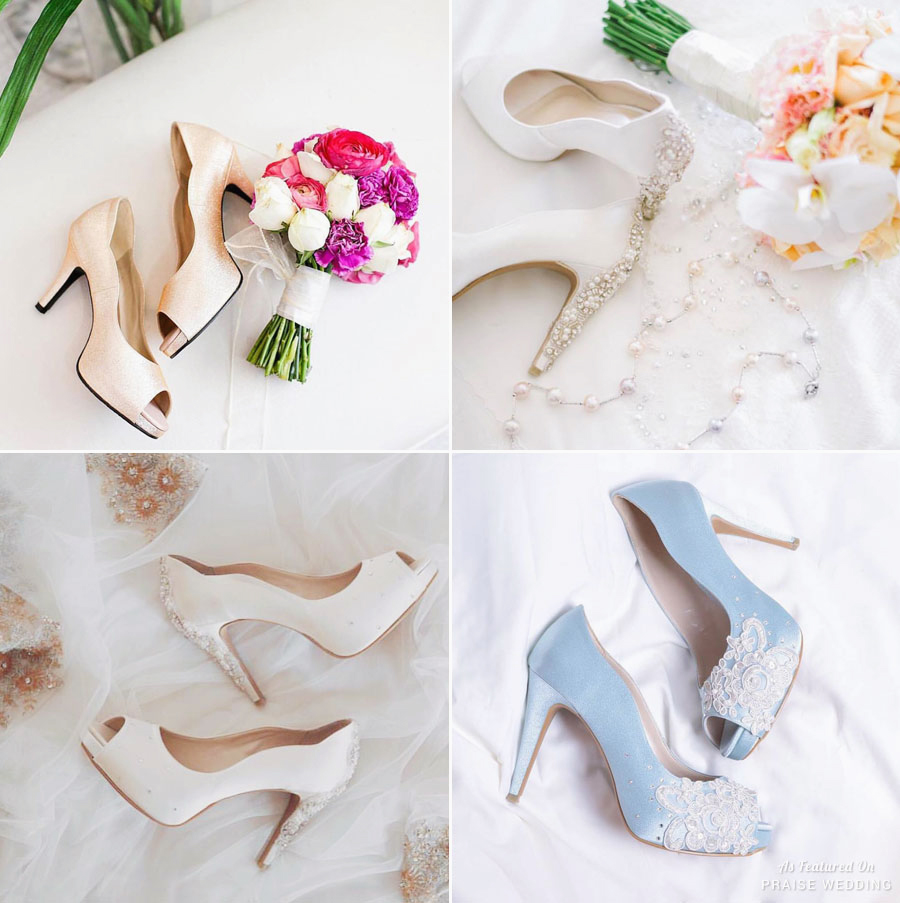 We love the idea of designing your own bridal shoes! Find your perfect pair and walk in love!