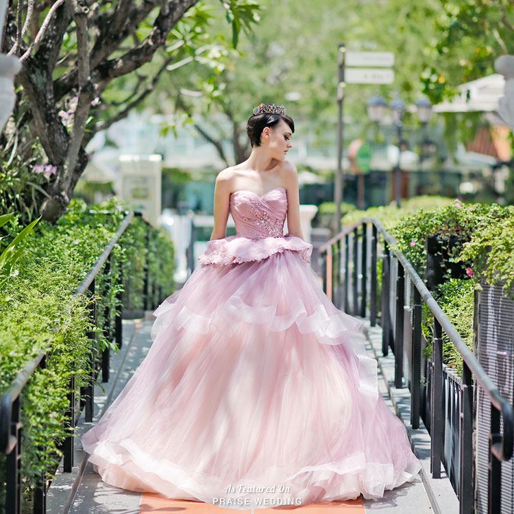 Z-Wedding-09162(Dreamy colors! Can't take our eyes off this princess-worthy pink x lavender omre gown! dress)