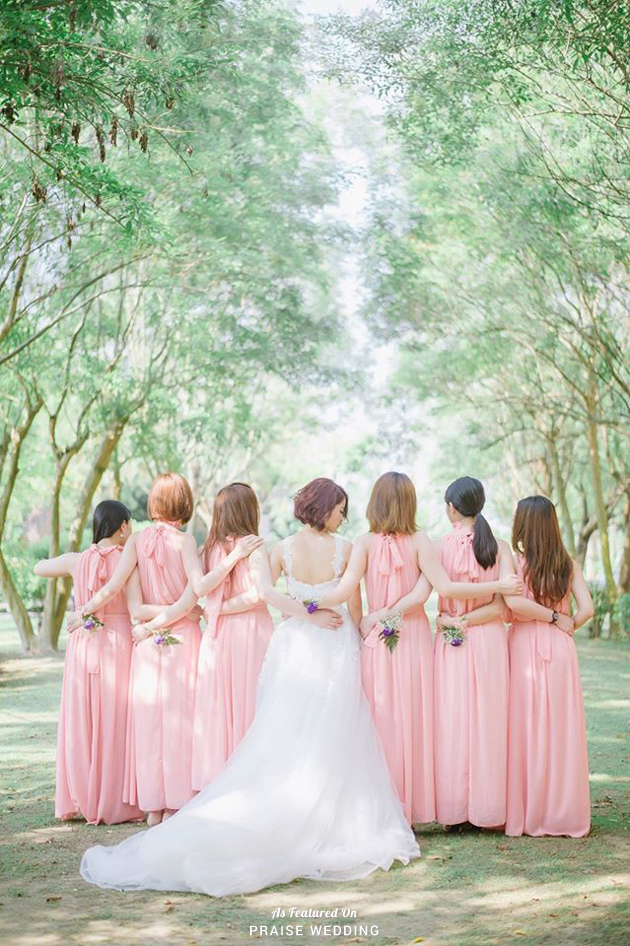 Utterly romantic bridesmaid portrait overflowing with sister love!