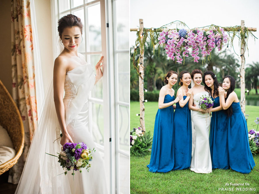 Lovely wedding day photography featuring a beautiful bridal party and refreshing color palette! 