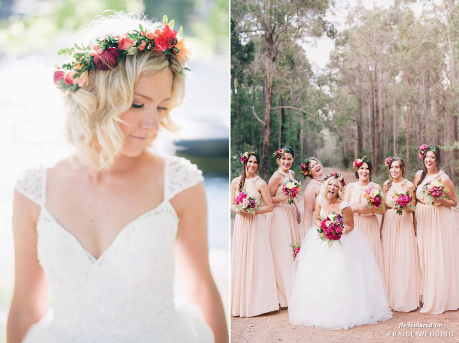How adorable is this sweet rustic bridal party? Flawlessly captured pure joy!