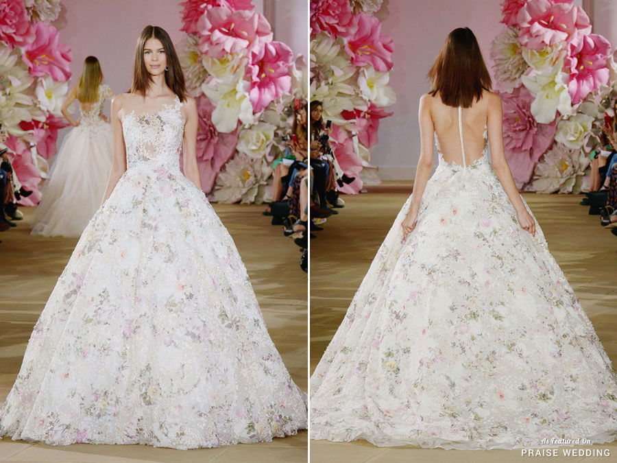This floral ball gown is definitely one of our favorites from Ines Di Santo's latest bridal collection! 