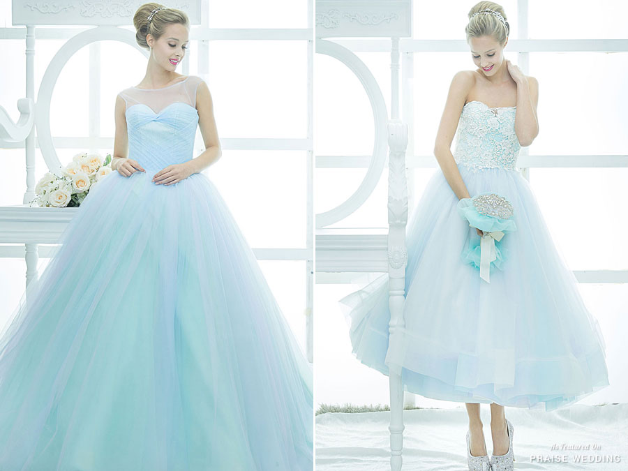Full or tea length? So attracted to these refreshing blue gowns from La Belle Couture!