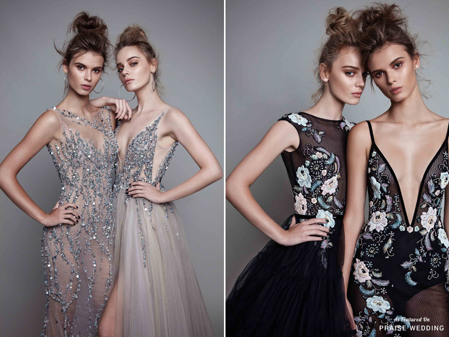 Berta Bridal's very first evening line featuring jaw-droppingly beautiful silhouette and glamorous embellishments!